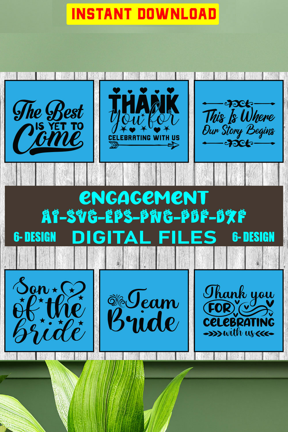 Engagement SVG Design Bundle Vol-12 pinterest preview image.