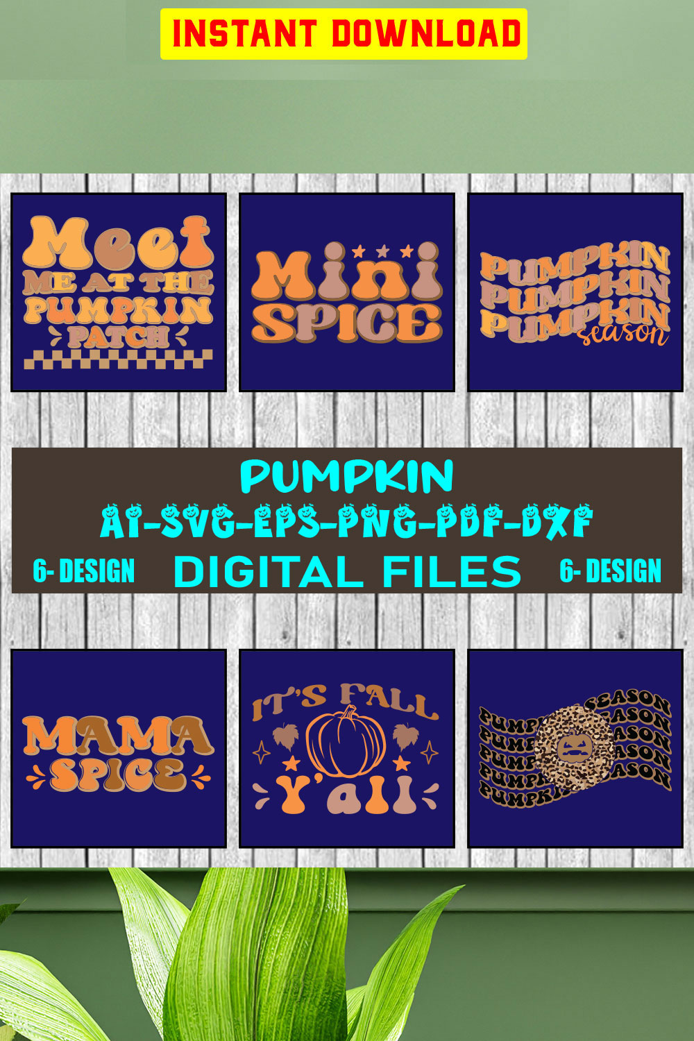 Pumpkin Bundle SVG Files Vol-02 pinterest preview image.