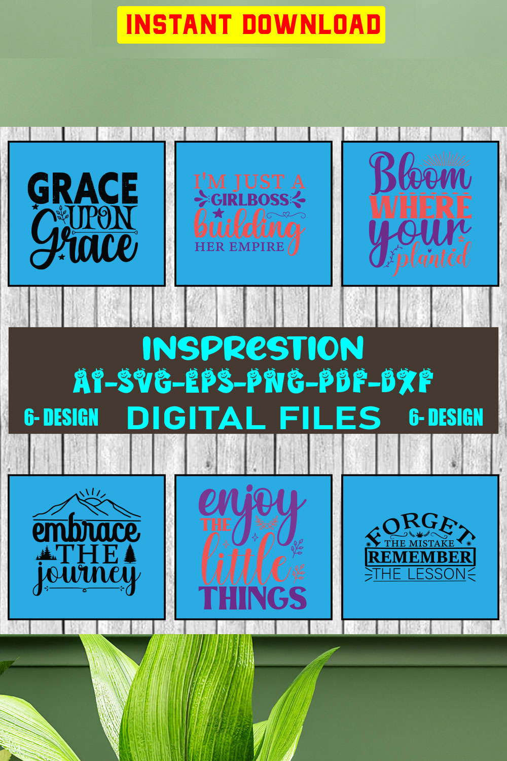 Insprestion Bundle SVG Files Vol-02 pinterest preview image.