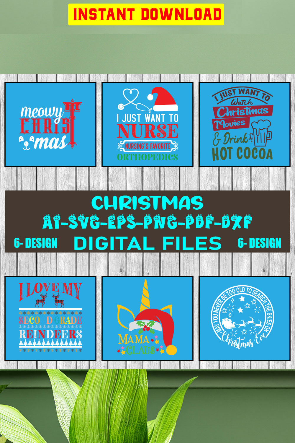 Christmas SVG Bundle Merry Christmas Svg Christmas Svg Christmas Ornaments svg Winter Svg Funny Christmas Bundle svg Vol-19 pinterest preview image.