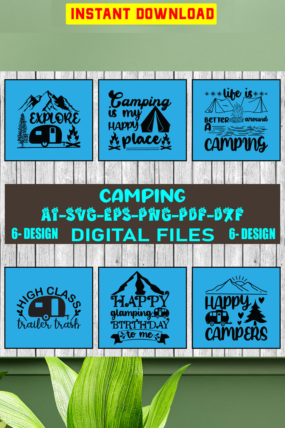 Camping SVG Bundle, Camping Crew SVG, Camp Life SVG, Funny Camping Svg, Campfire Svg, Camping Gnomes Svg, Happy Camper Svg, Love Camp Svg Vol-02 pinterest preview image.