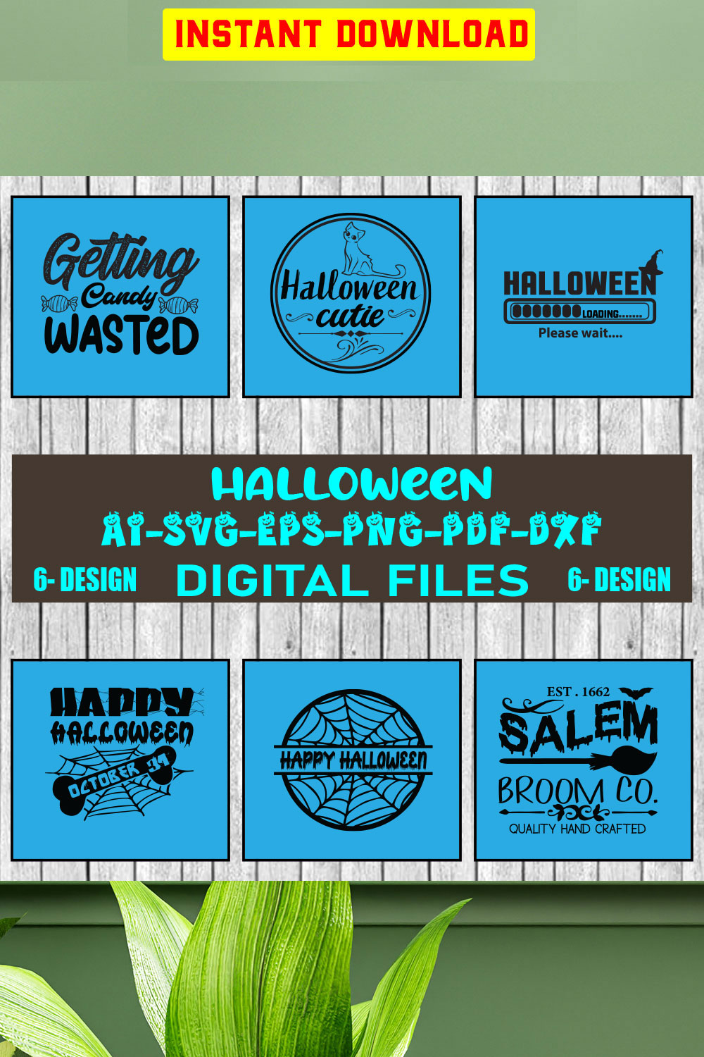 Halloween SVG Design Bundle Vol-02 pinterest preview image.