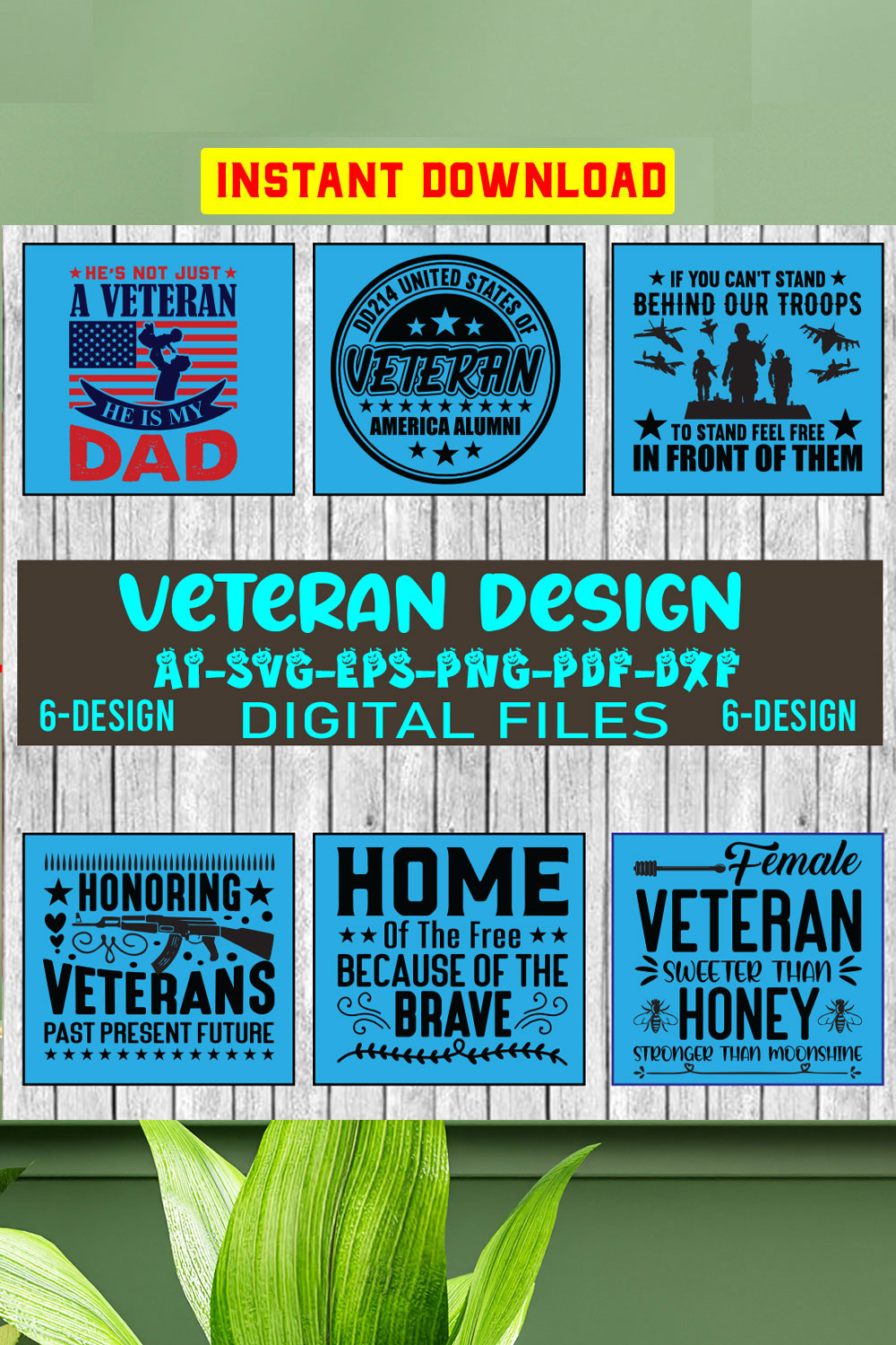 Veterans Day Bundle design Sublimation Cricut, Cricut print file, Veterans Day svg bundle Vol-01 pinterest preview image.