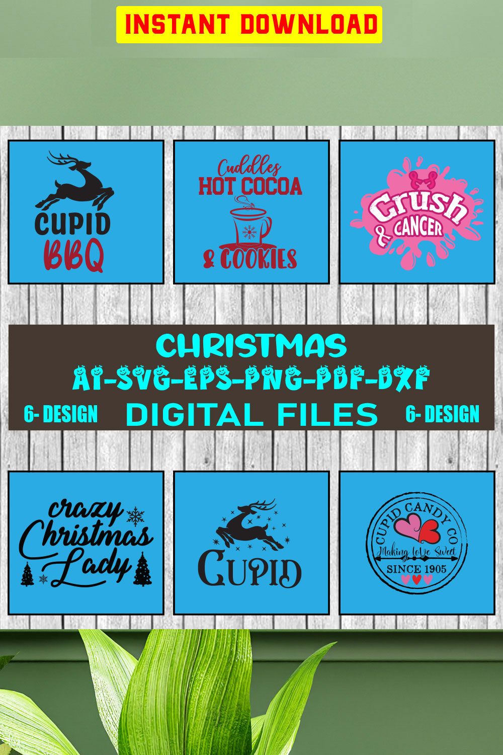 Christmas SVG Bundle Merry Christmas Svg Christmas Svg Christmas Ornaments svg Winter Svg Funny Christmas Bundle svg Vol-13 pinterest preview image.