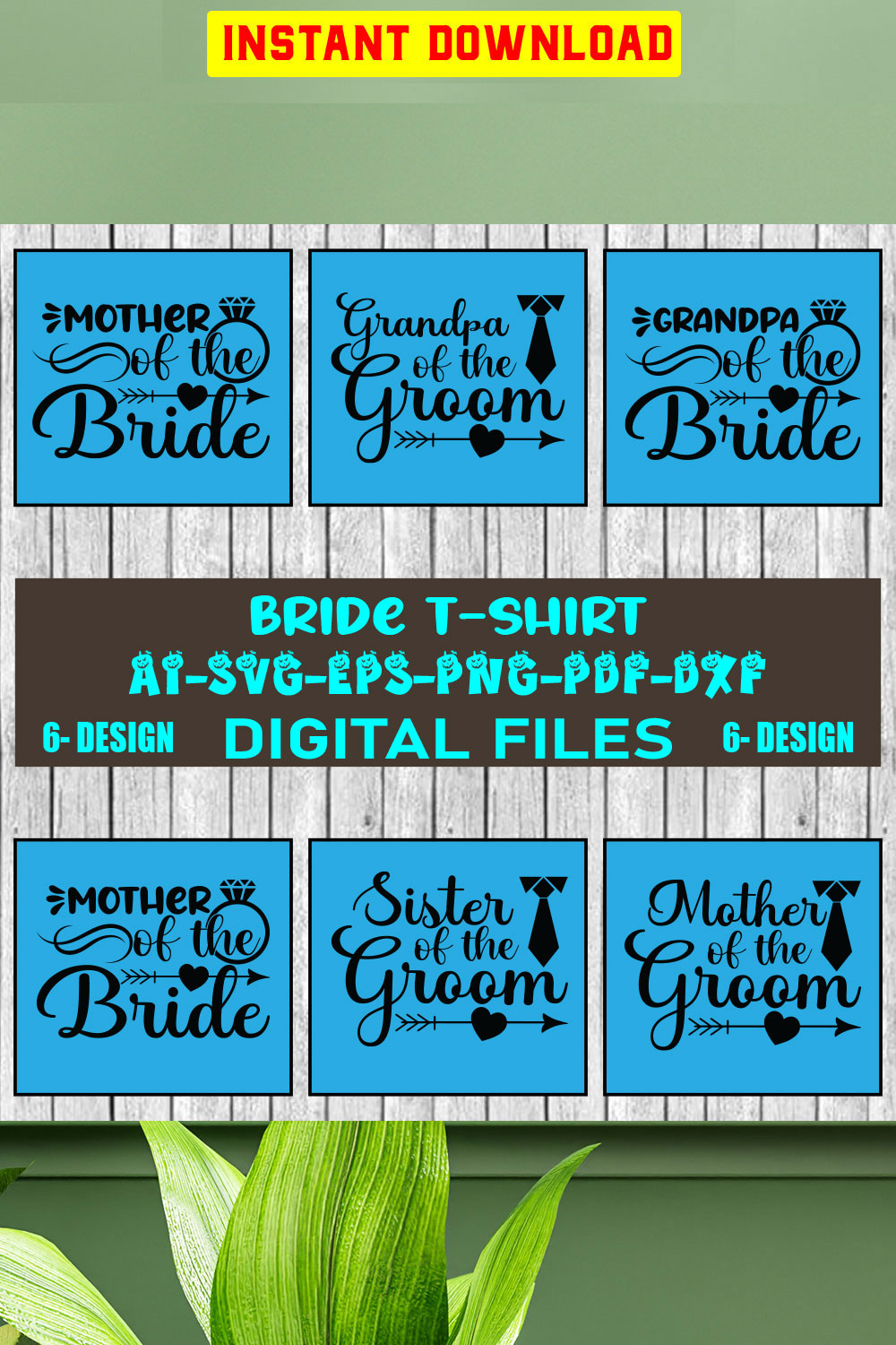 Bride T-shirt Design Bundle Vol-2 pinterest preview image.