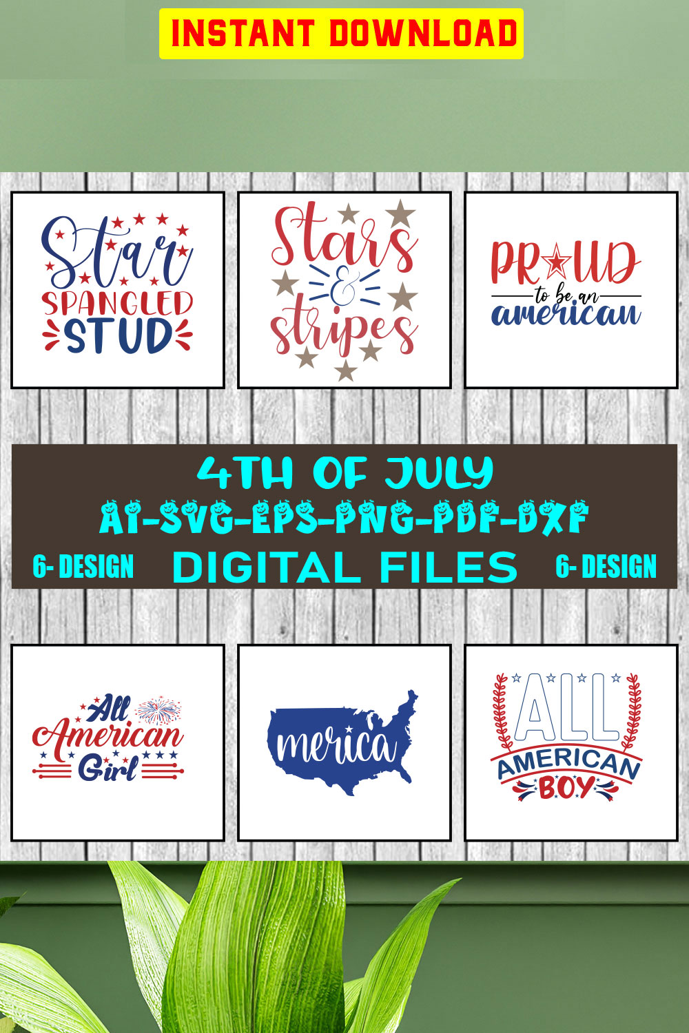 4th of july svg bundle, Fourth Of July Svg, 4th Of July Svg, America Svg, Vol-04 pinterest preview image.