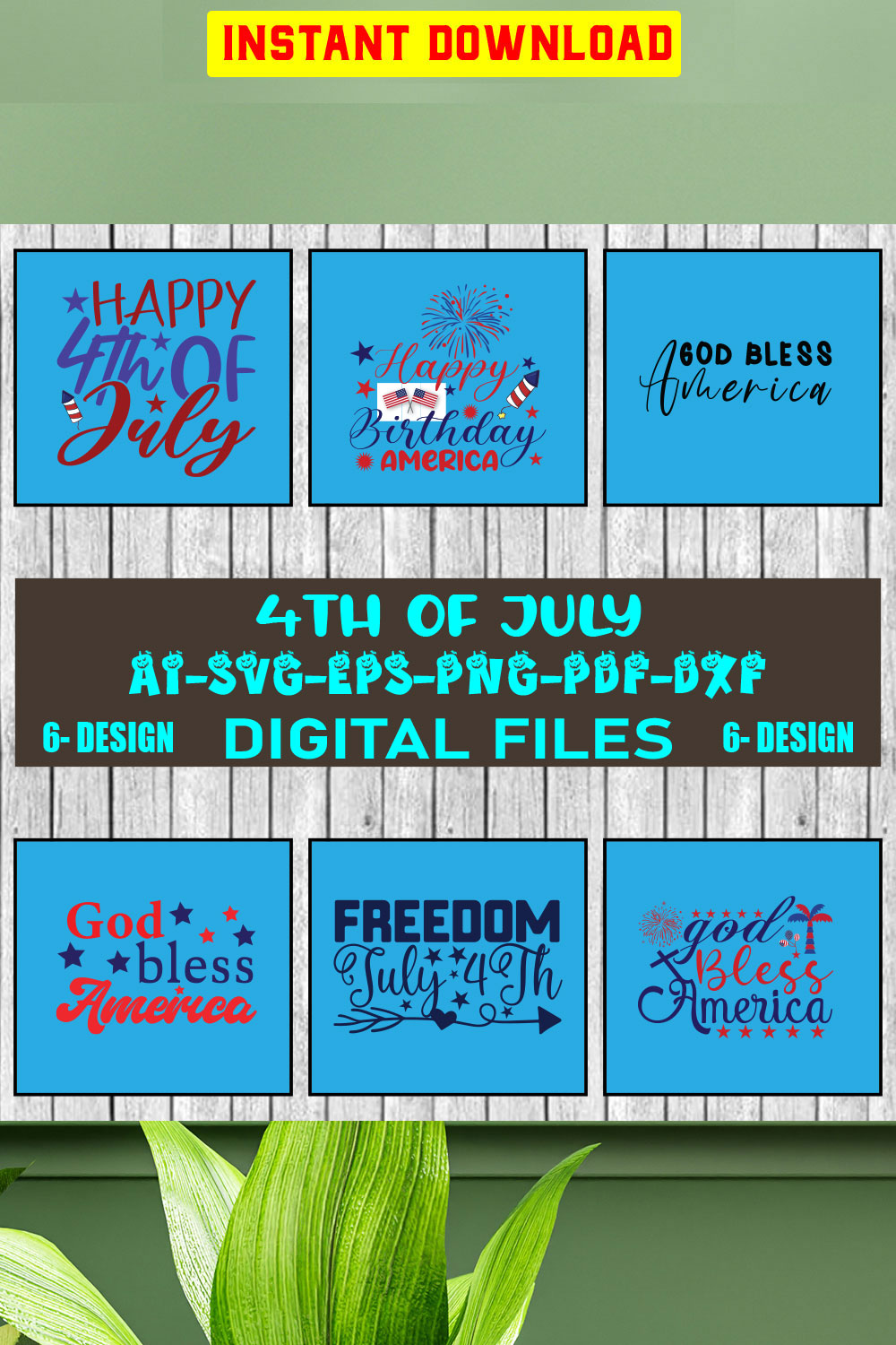 4th of july svg bundle, Fourth Of July Svg, 4th Of July Svg, America Svg, Vol-12 pinterest preview image.