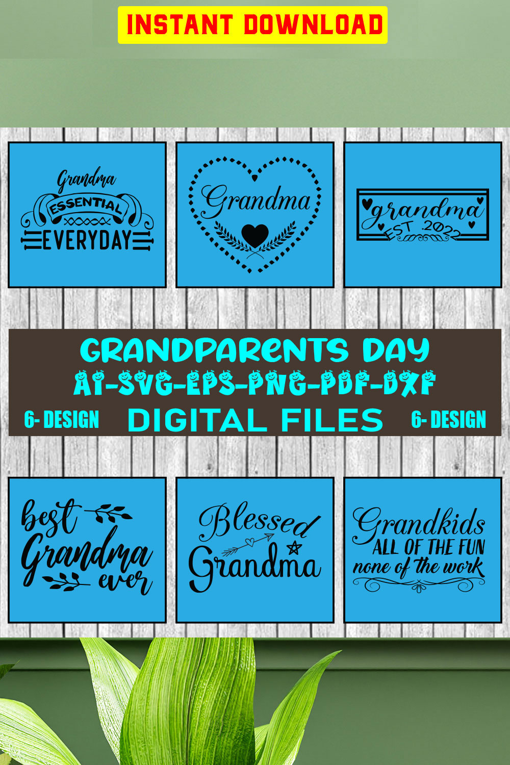 Grandparents Bundle SVG Cut Files, Grandparents Vector Printable Clipart, Grandparents Life Quote Bundle, Grandpa Grandma Life Vol-01 pinterest preview image.