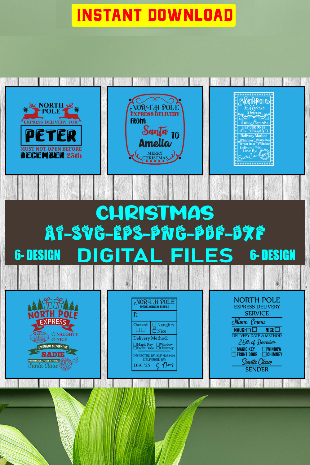 Christmas SVG Design Bundle Vol-23 pinterest preview image.