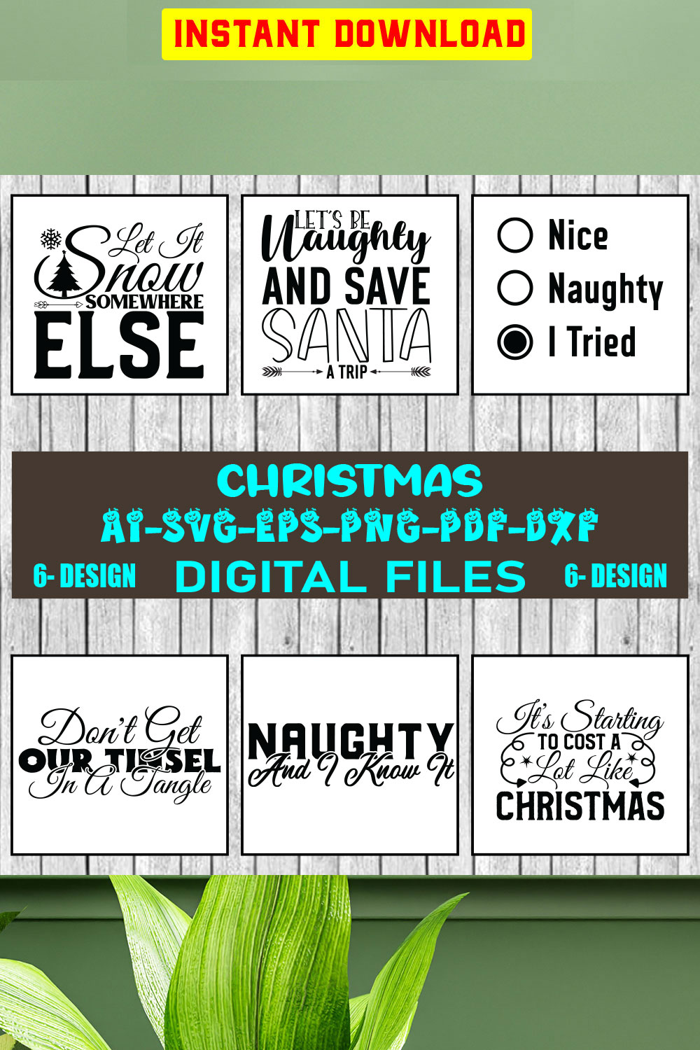 Christmas SVG Bundle Merry Christmas Svg Christmas Svg Christmas Ornaments svg Winter Svg Funny Christmas Bundle svg Vol-45 pinterest preview image.