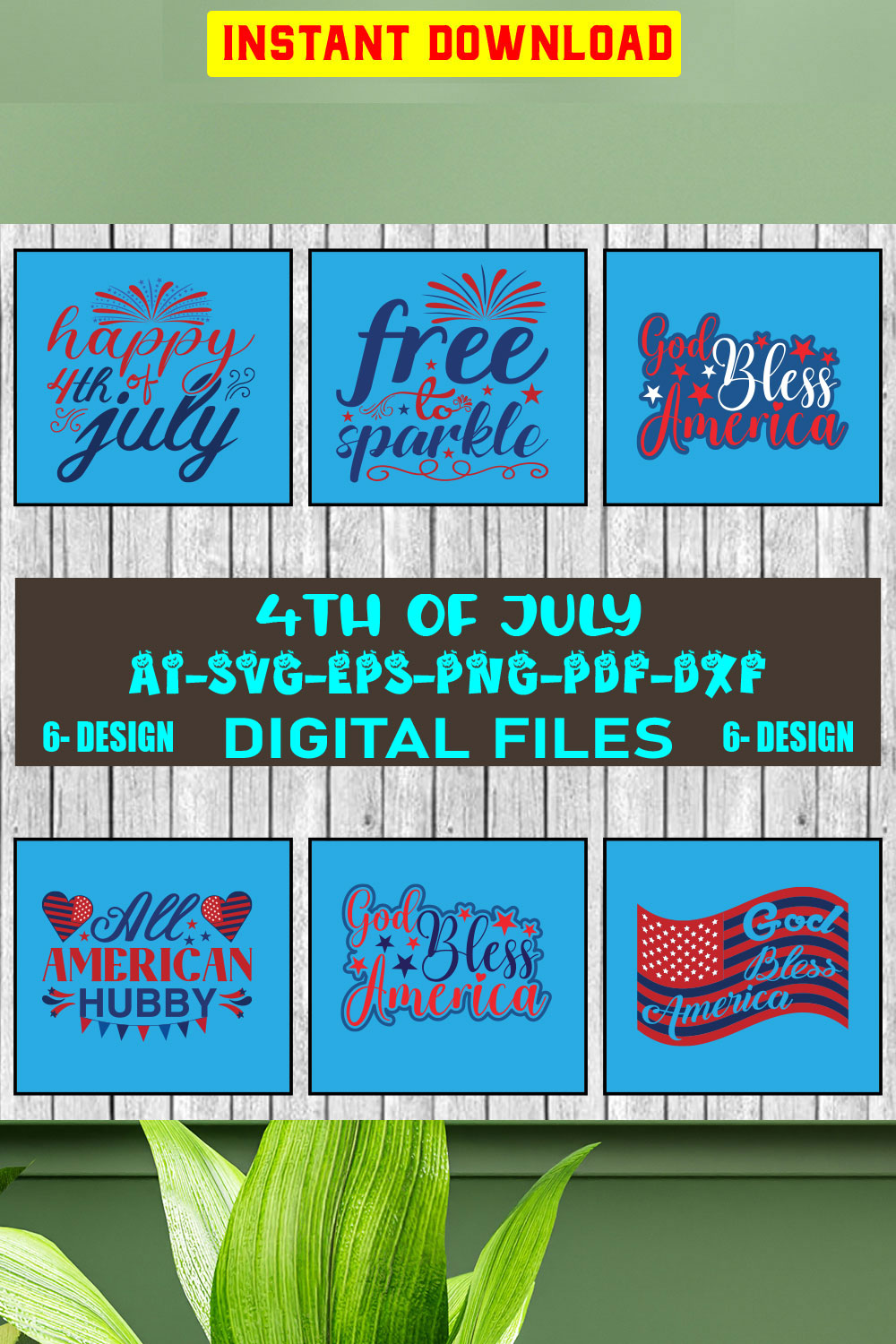 4th of july svg bundle, Fourth Of July Svg, 4th Of July Svg, America Svg, Vol-05 pinterest preview image.