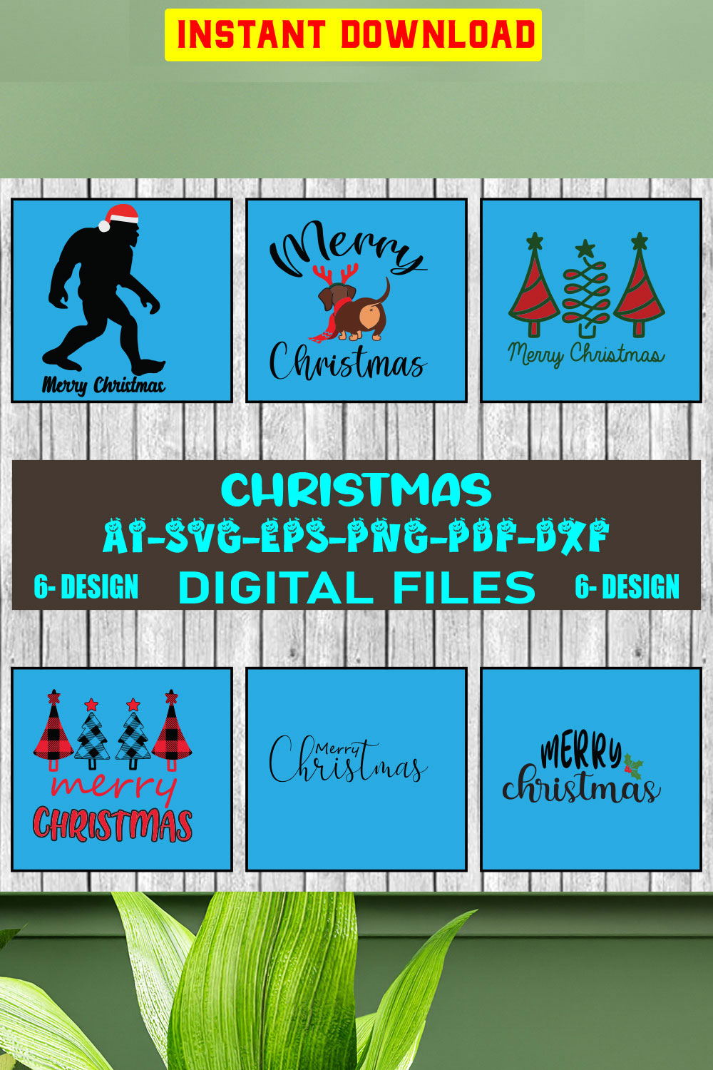 Christmas SVG Design Bundle Vol-05 pinterest preview image.