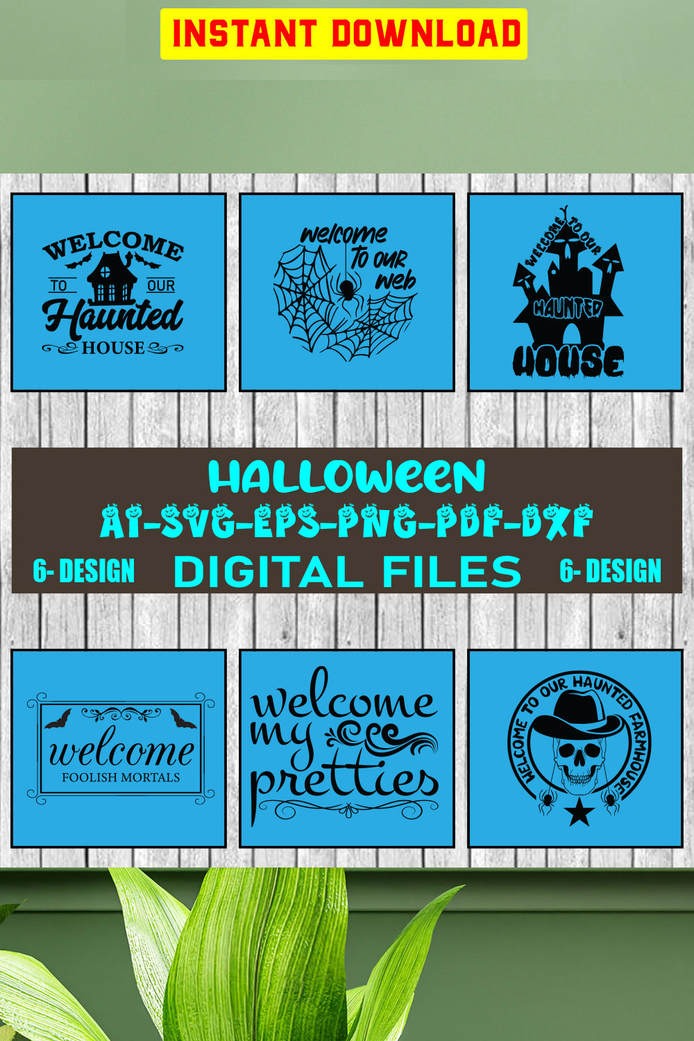 Halloween SVG Design Bundle Vol-07 pinterest preview image.