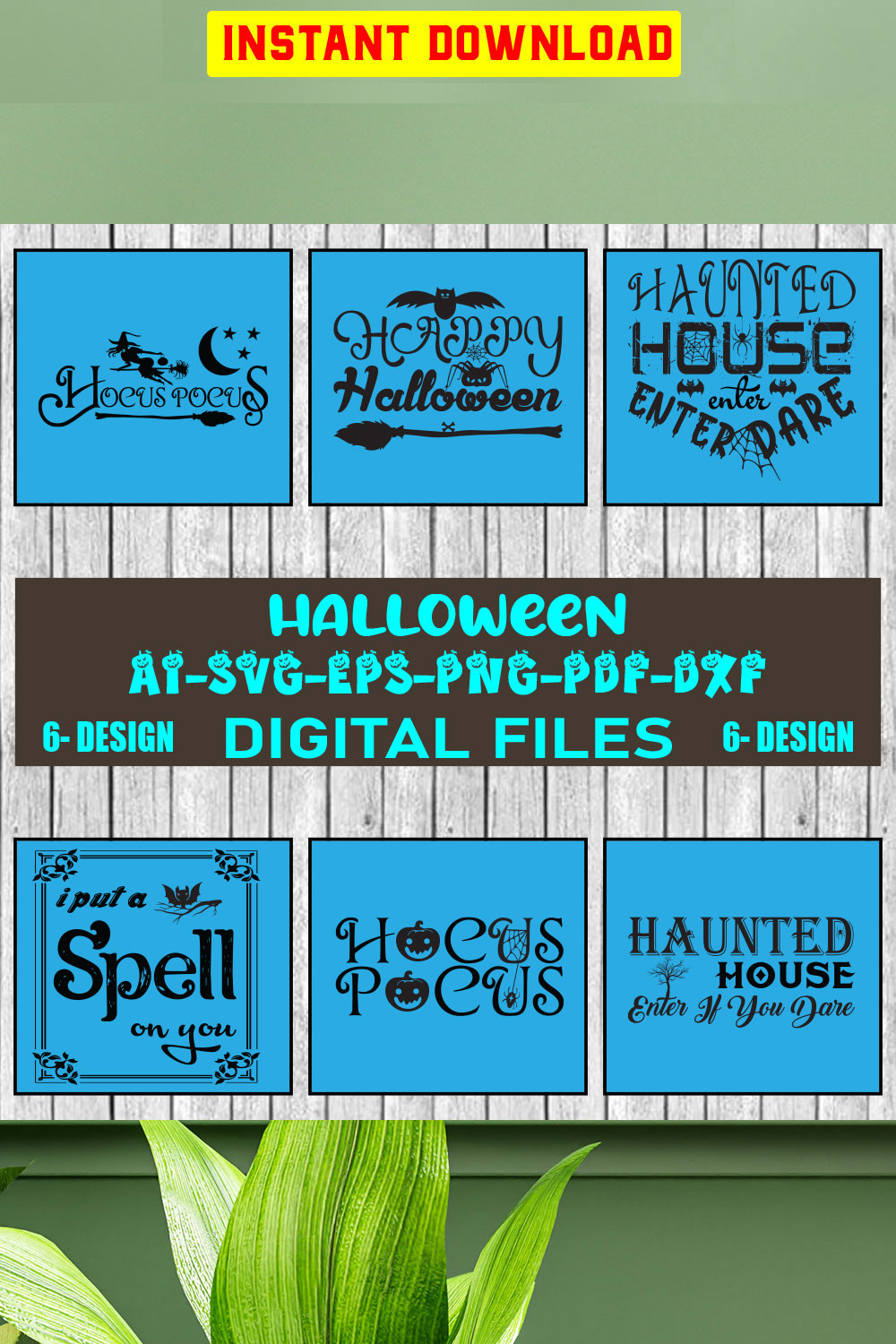 Halloween SVG Design Bundle Vol-14 pinterest preview image.