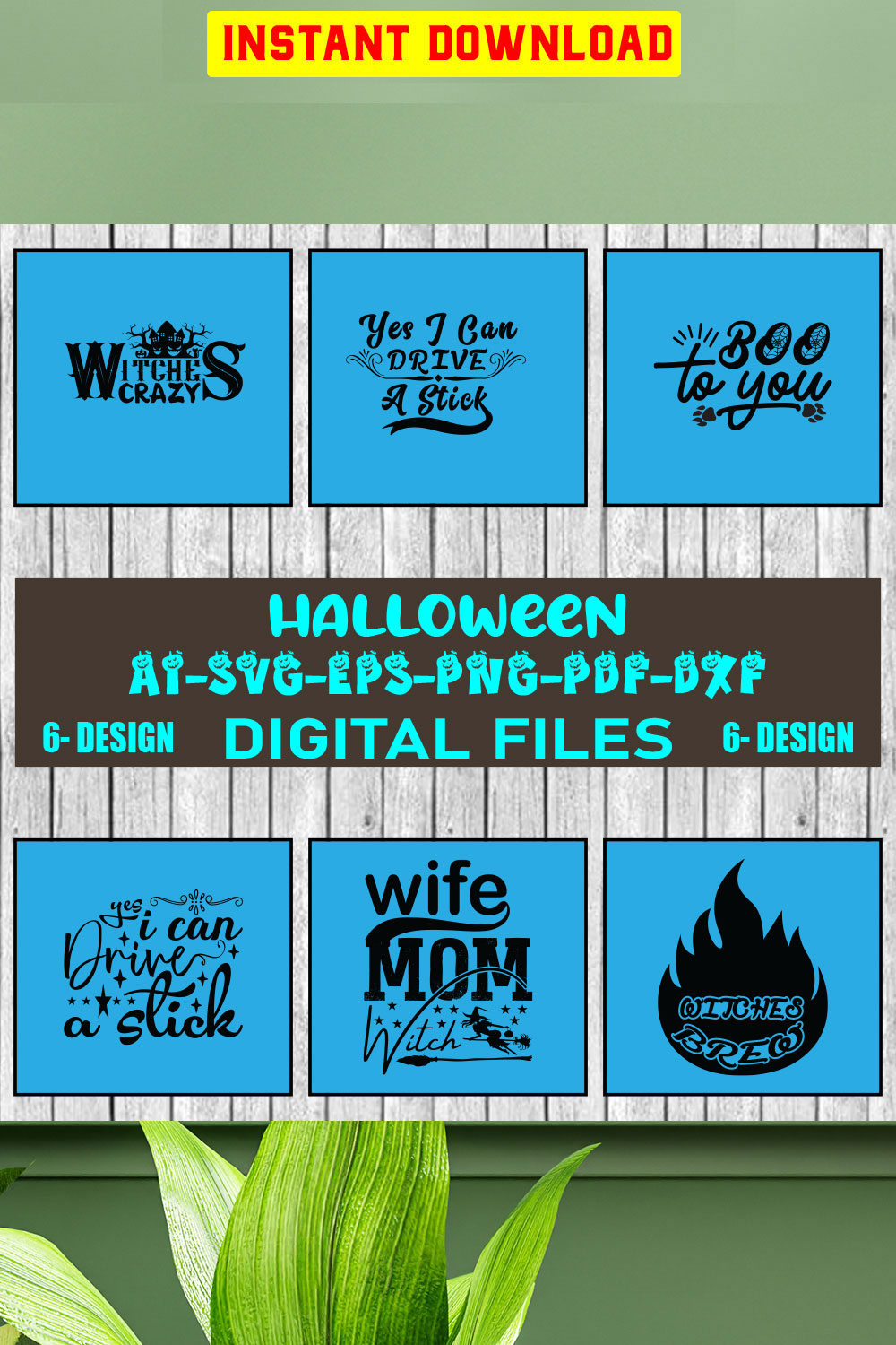 Halloween SVG Design Bundle Vol-27 pinterest preview image.