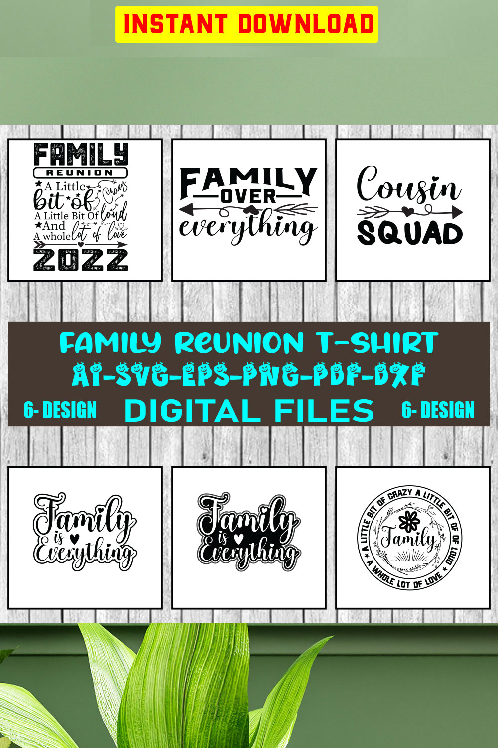 Family Reunion T-shirt Design Bundle Vol-2 pinterest preview image.