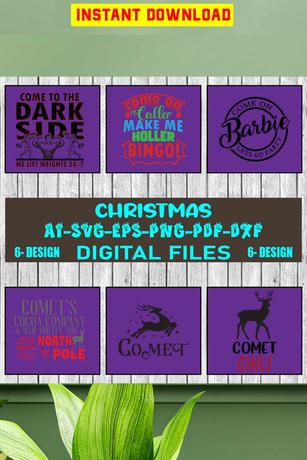 Christmas SVG Bundle Merry Christmas Svg Christmas Svg Christmas Ornaments svg Winter Svg Funny Christmas Bundle svg Vol-11 pinterest preview image.