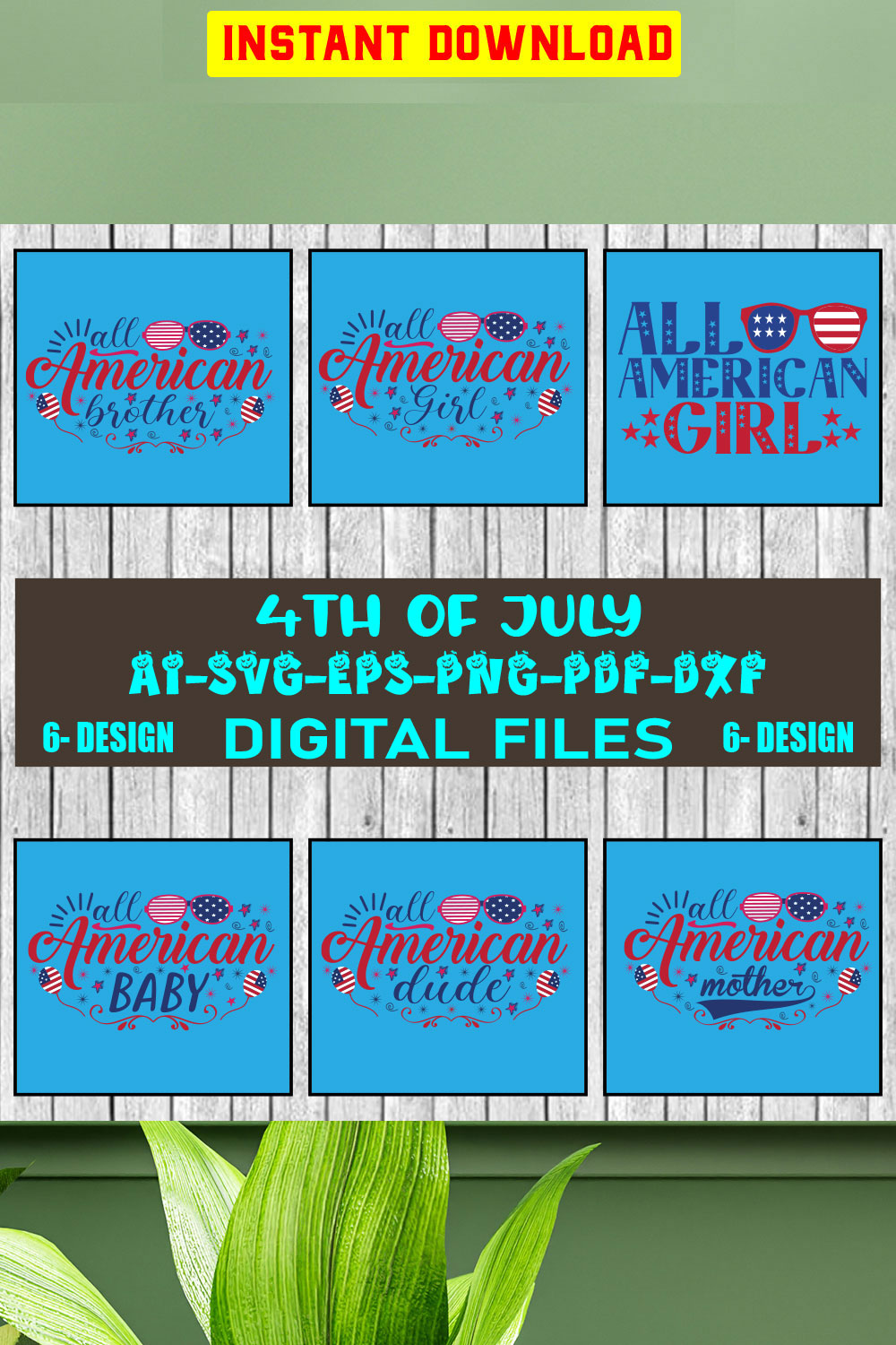 4th of july svg bundle, Fourth Of July Svg, 4th Of July Svg, America Svg, Vol-08 pinterest preview image.