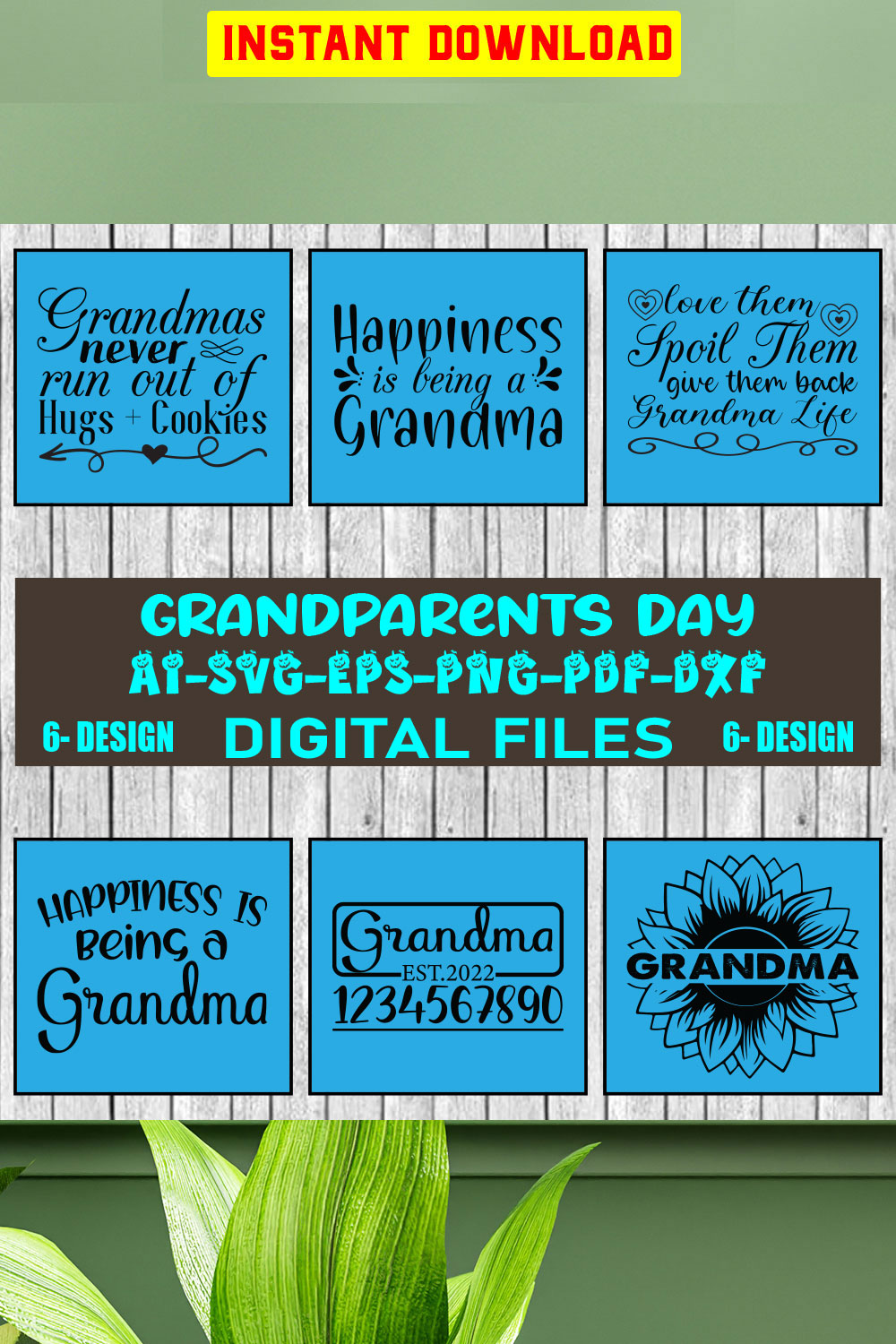 Grandparents Bundle SVG Cut Files, Grandparents Vector Printable Clipart, Grandparents Life Quote Bundle, Grandpa Grandma Life Vol-02 pinterest preview image.
