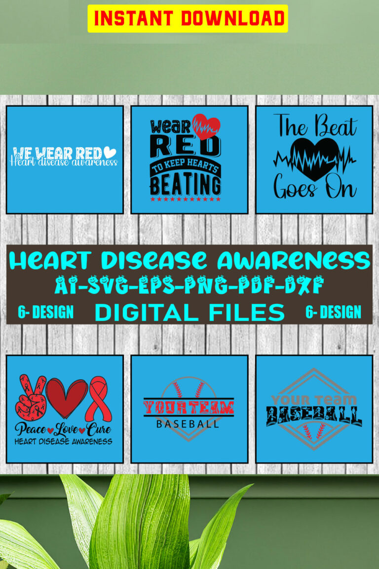 Heart Disease Awareness Svg Files Masterbundles