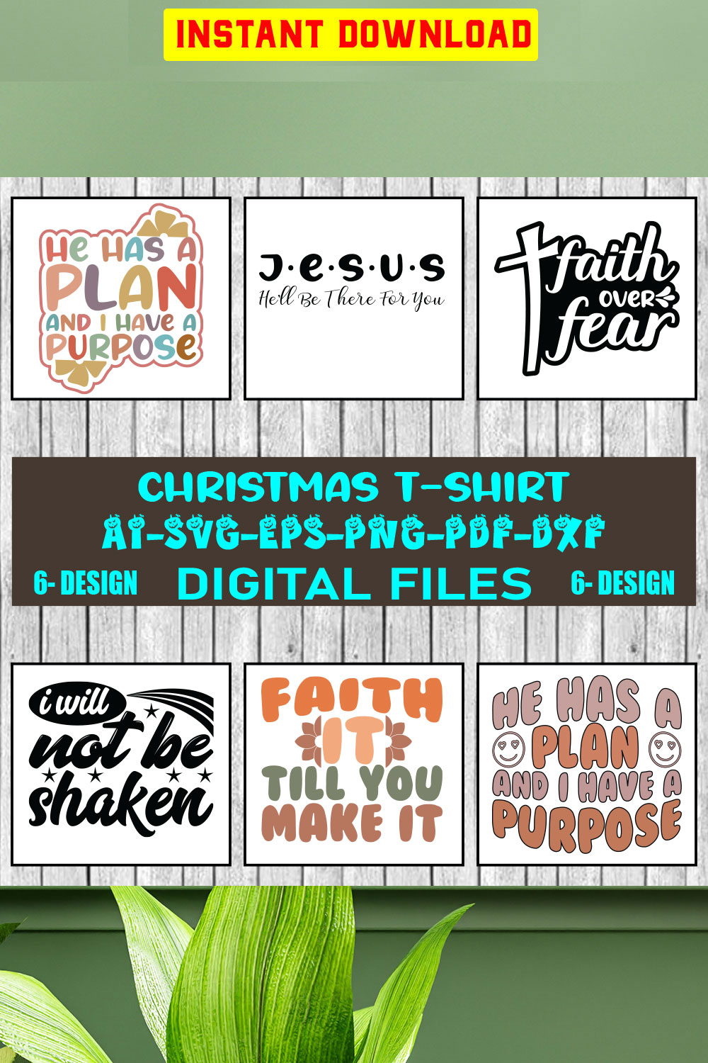 Christmas T-shirt Design Bundle Vol-14 pinterest preview image.