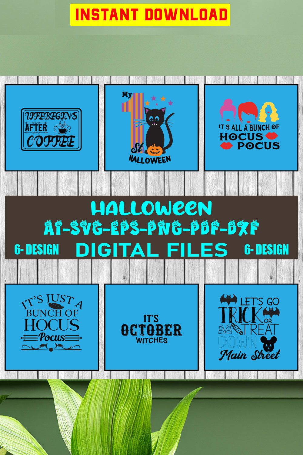 Halloween SVG Design Bundle Vol-19 pinterest preview image.