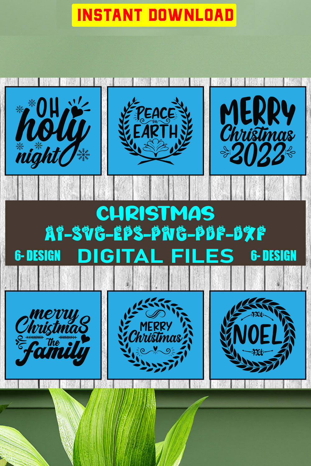 Christmas SVG Bundle Merry Christmas Svg Christmas Svg Christmas Ornaments svg Winter Svg Funny Christmas Bundle svg Vol-48 pinterest preview image.