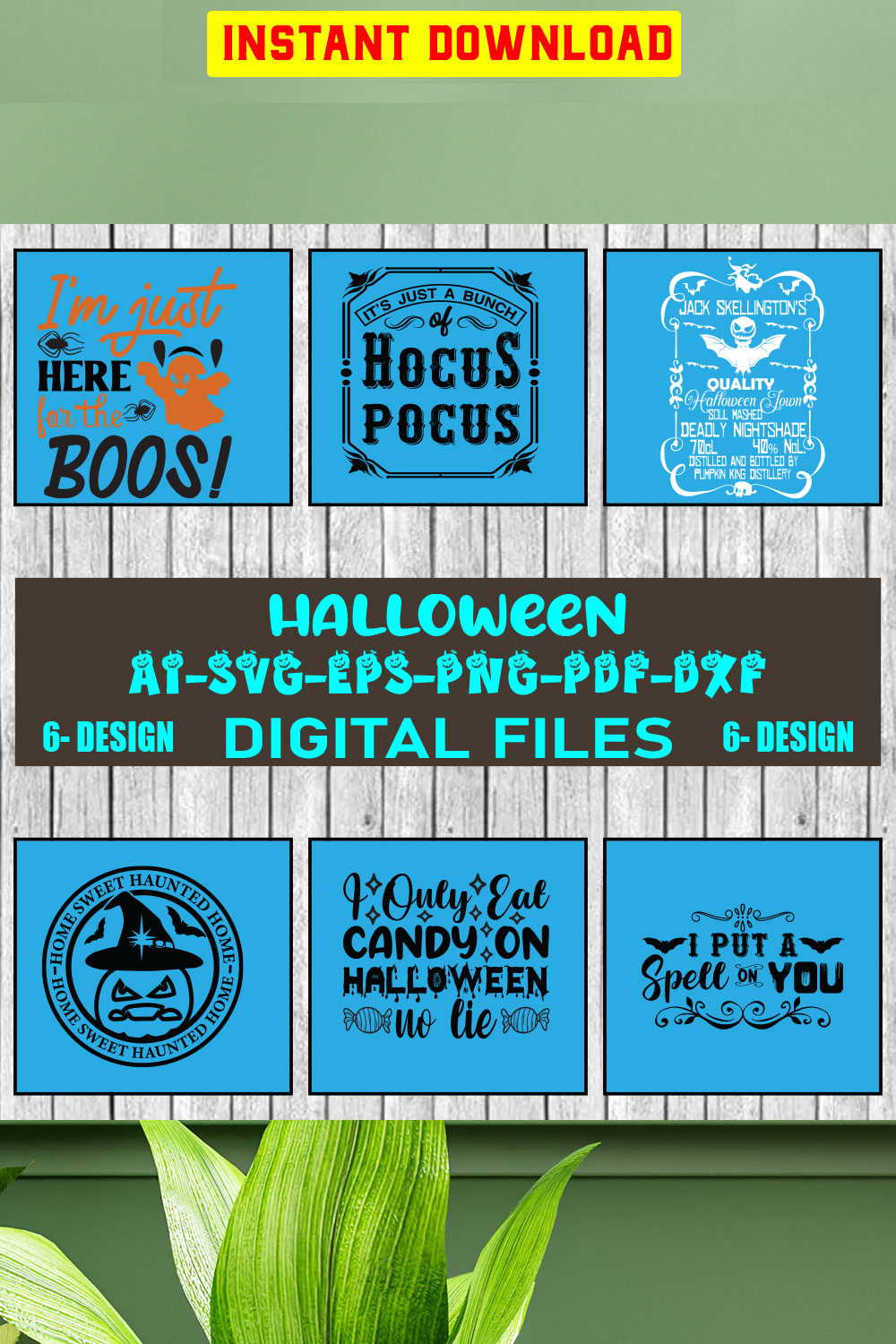 Halloween SVG Design Bundle Vol-04 pinterest preview image.