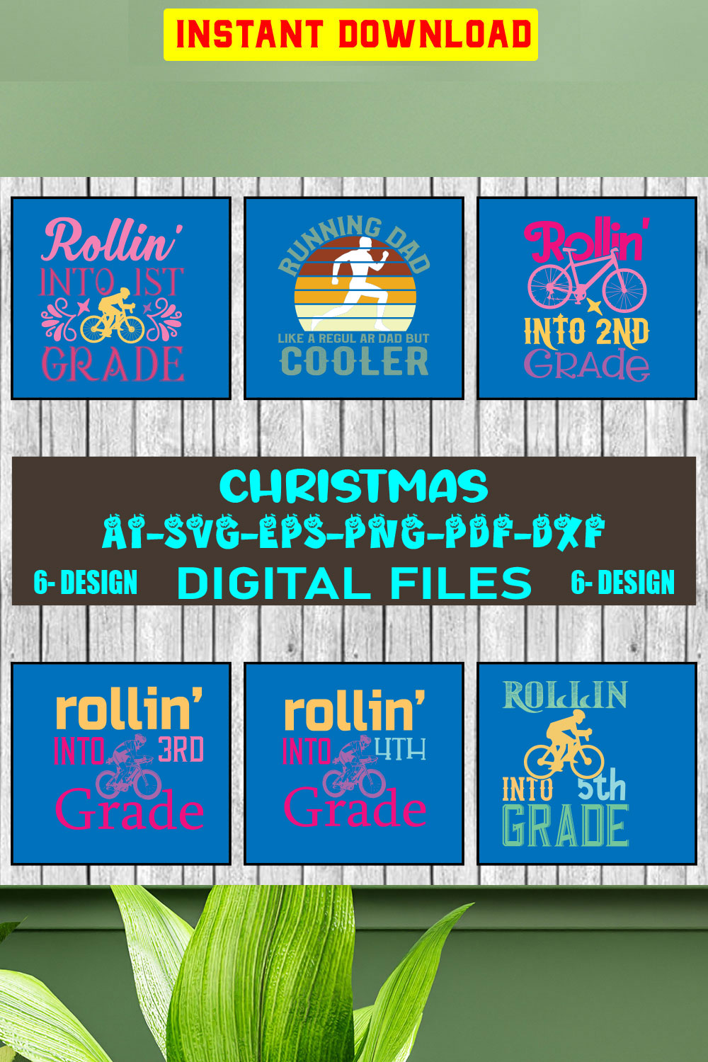 Christmas SVG Design Bundle Vol-28 pinterest preview image.