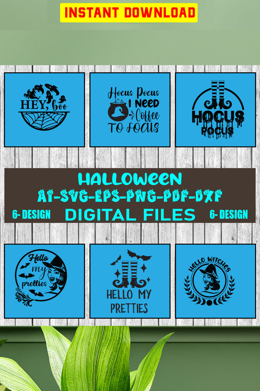 Halloween SVG Design Bundle Vol-03 pinterest preview image.