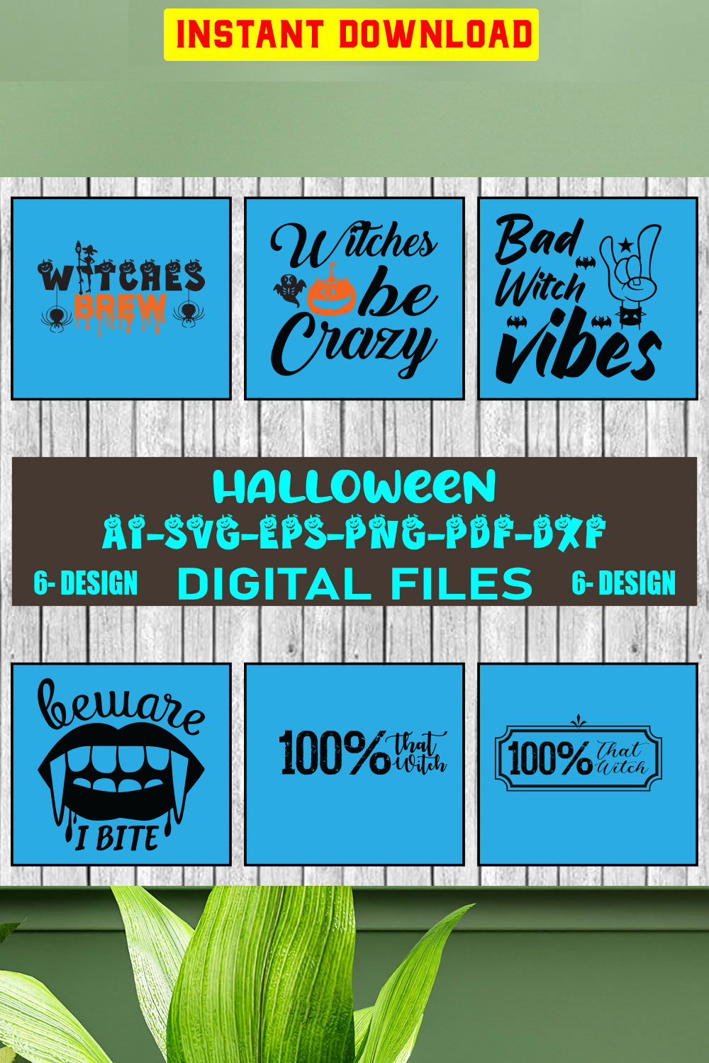 Halloween SVG Design Bundle Vol-17 pinterest preview image.