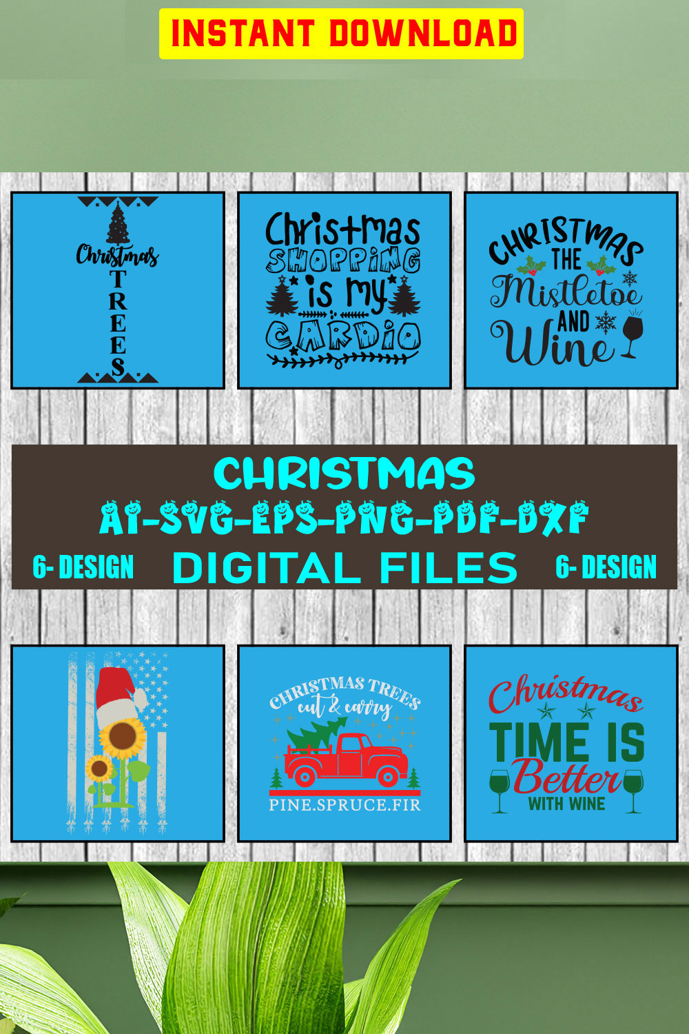 Christmas SVG Bundle Merry Christmas Svg Christmas Svg Christmas Ornaments svg Winter Svg Funny Christmas Bundle svg Vol-07 pinterest preview image.