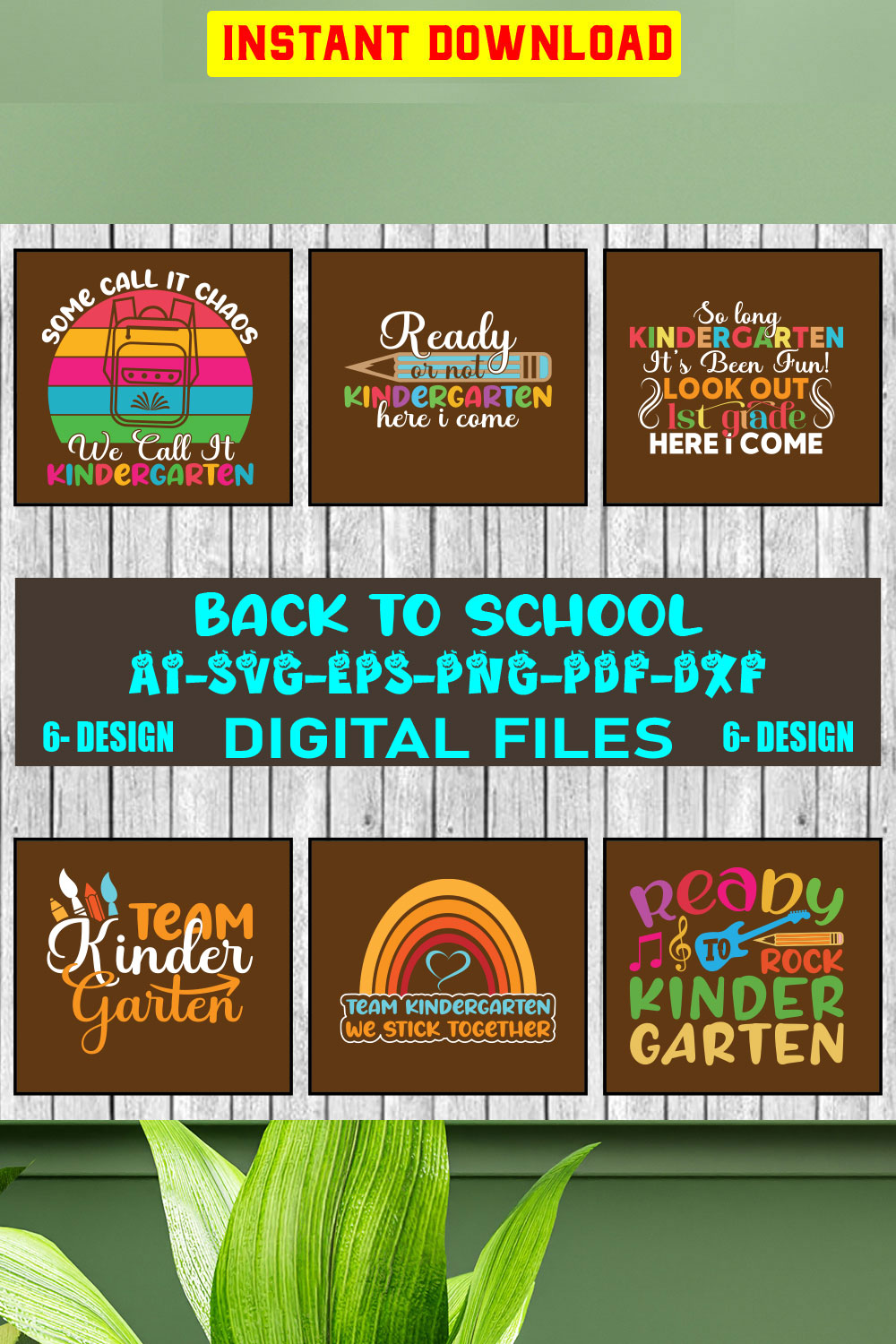 Back To School T-shirt Design Bundle Vol-14 pinterest preview image.