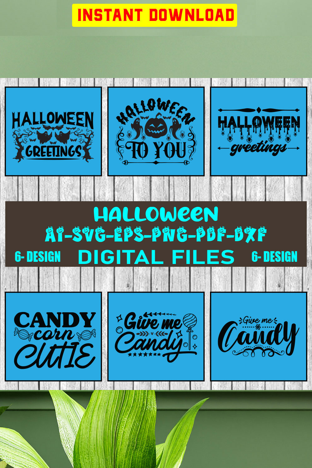 Halloween SVG Design Bundle Vol-28 pinterest preview image.