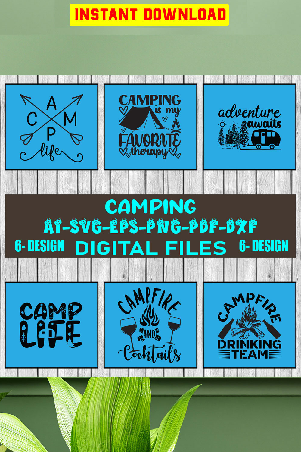 Camping SVG Bundle, Camping Crew SVG, Camp Life SVG, Funny Camping Svg, Campfire Svg, Camping Gnomes Svg, Happy Camper Svg, Love Camp Svg Vol-01 pinterest preview image.