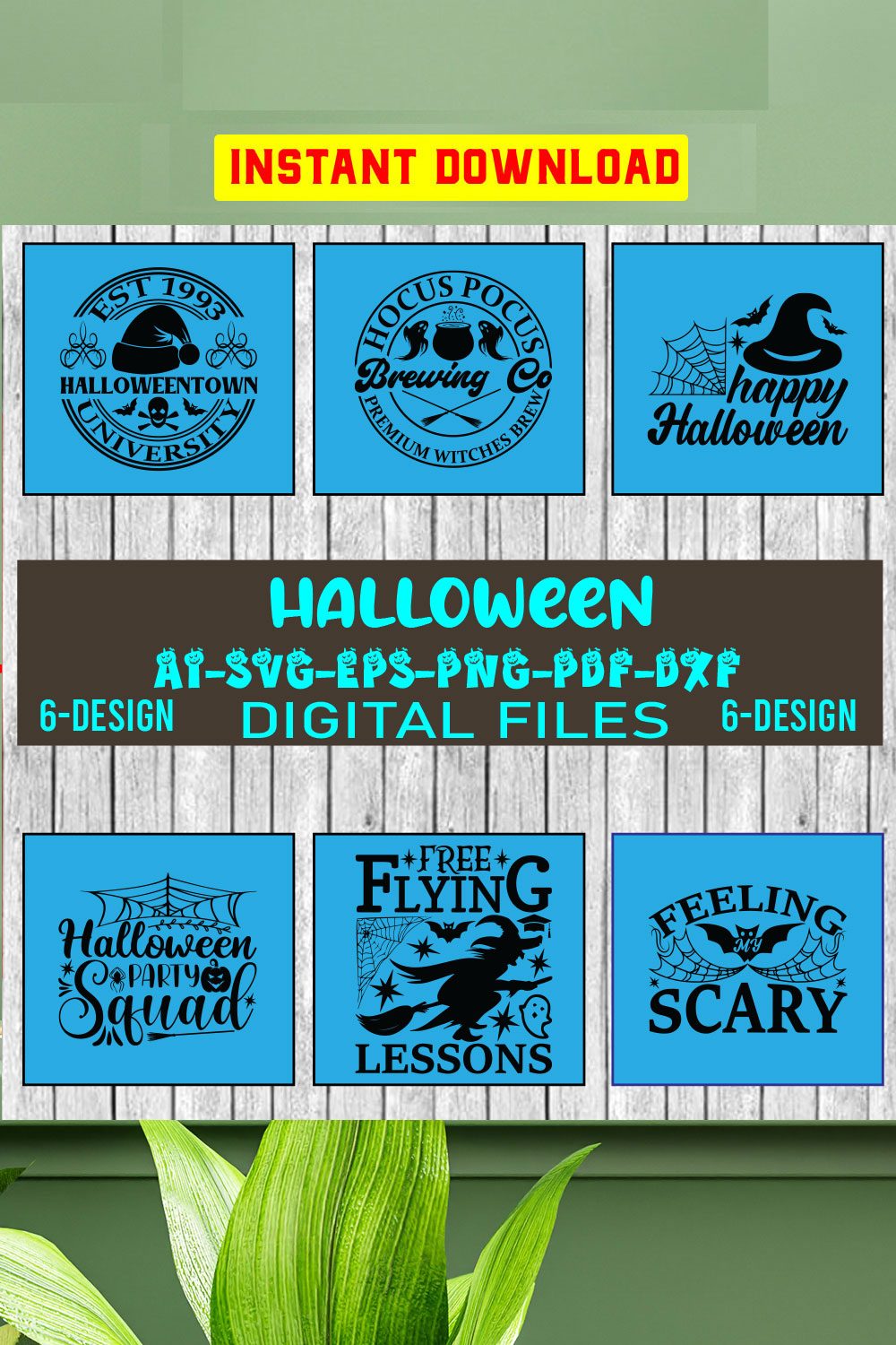 Halloween Svg Bundle, Halloween svg, Fall Svg, Sarcastic Svg, Cameo, Funny Mom Svg, Witch Svg, Ghost Svg, Dxf Png Svg Cut Files for Cricut Vol-02 pinterest preview image.