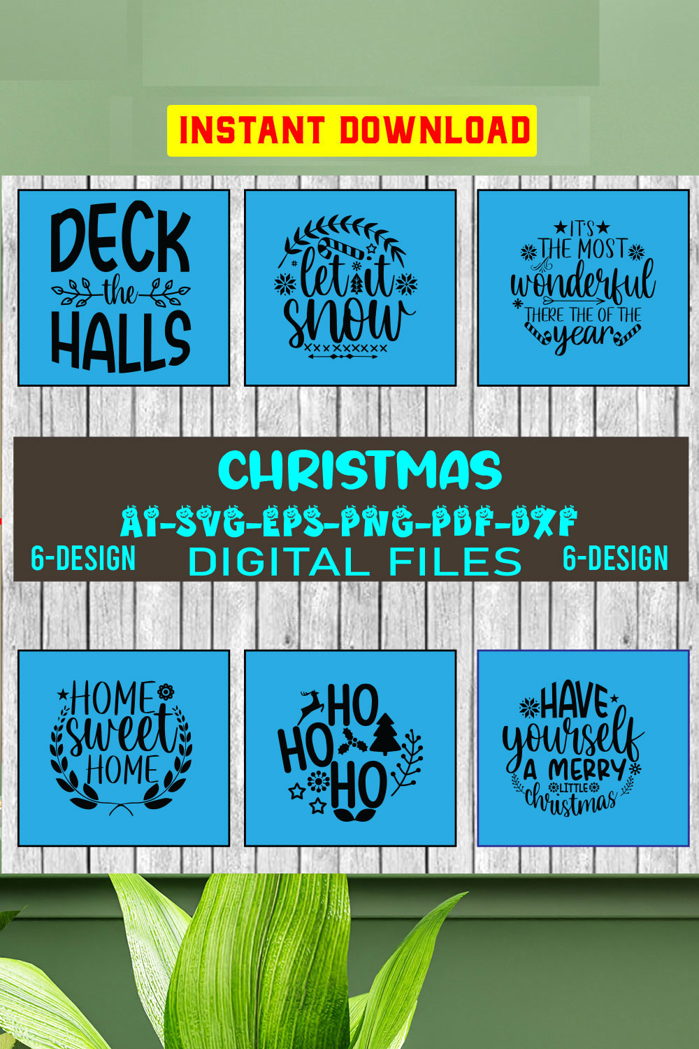 Christmas SVG Bundle Merry Christmas Svg Christmas Svg Christmas Ornaments svg Winter Svg Funny Christmas Bundle svg Instant Download Vol-01 pinterest preview image.