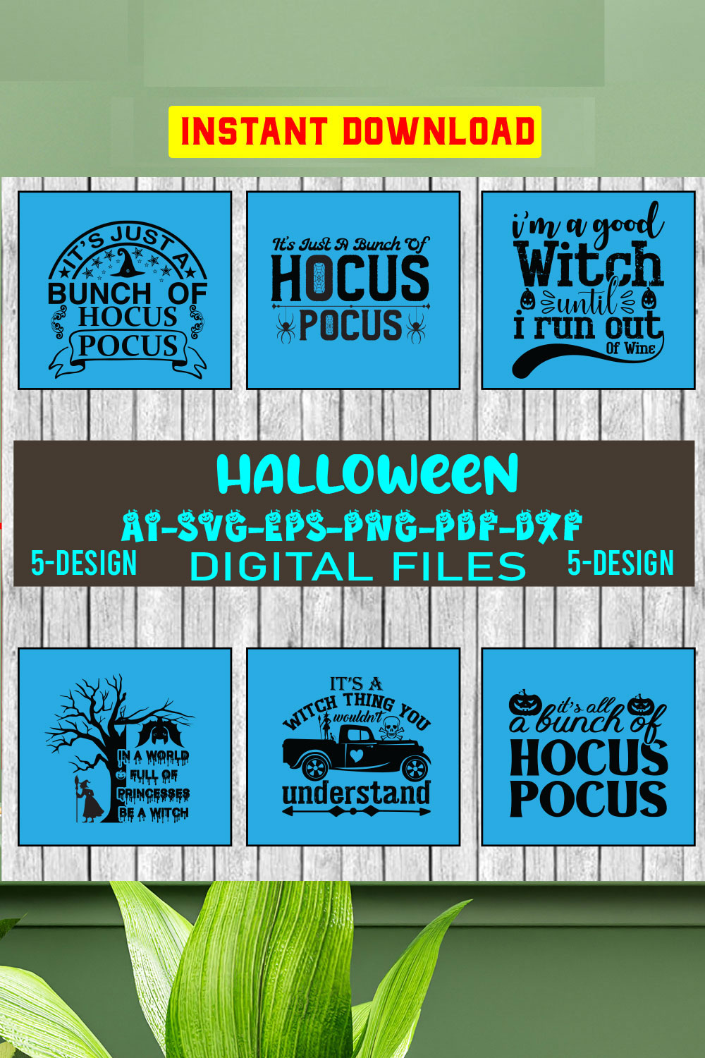 Halloween Svg Bundle, Halloween Bundle, Witch svg, Ghost svg, Pumpkin svg, Halloween Vector, Cricut, Funny Mom Svg Vol-05 pinterest preview image.