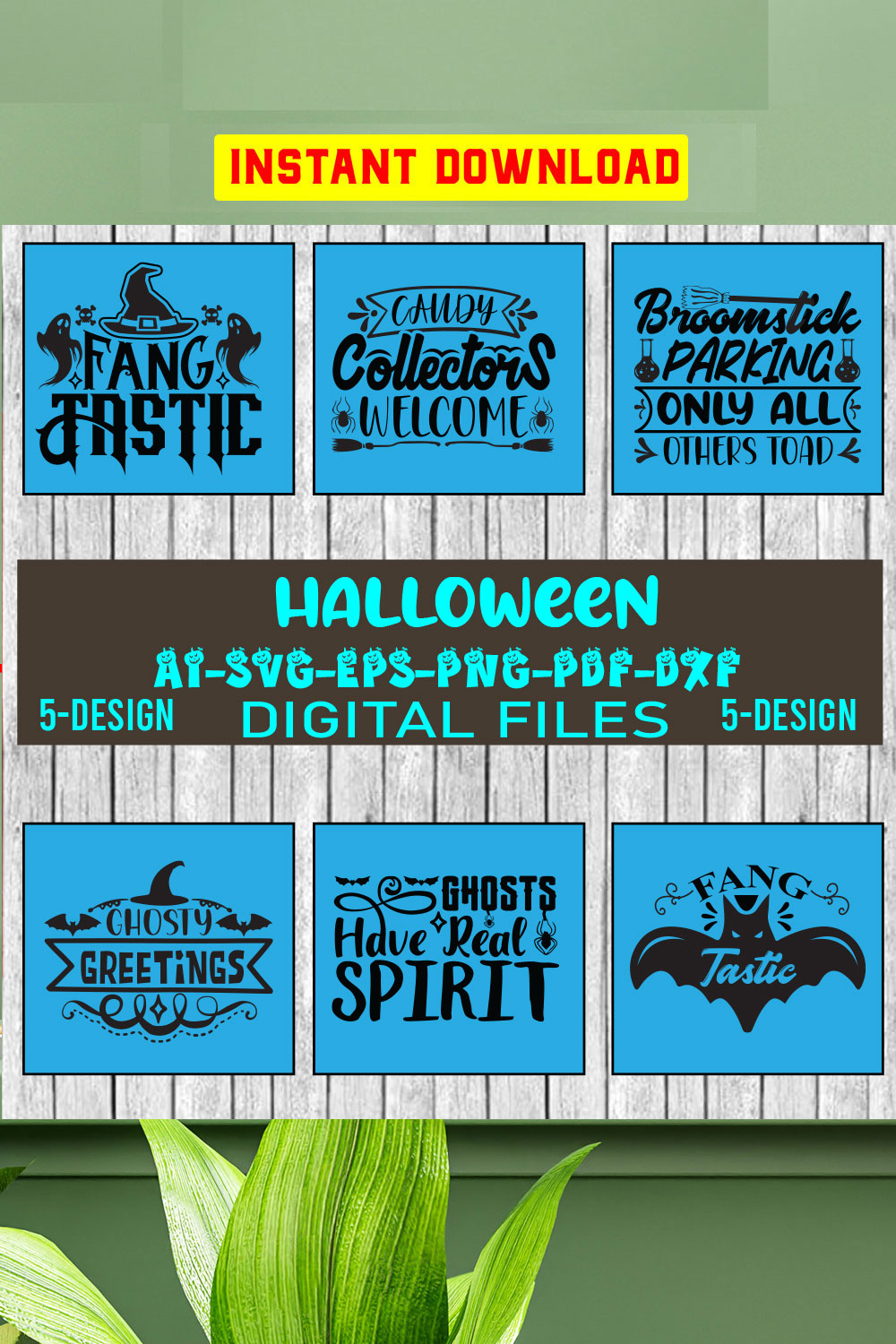 Halloween Svg Bundle, Halloween Bundle, Witch svg, Ghost svg, Pumpkin svg, Halloween Vector, Cricut, Funny Mom Svg Vol-14 pinterest preview image.