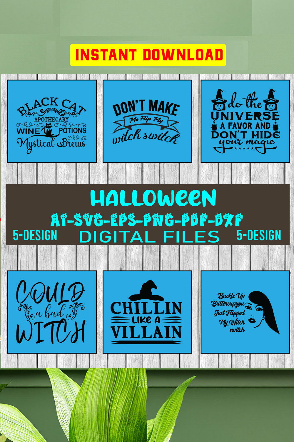 Halloween Svg Bundle, Halloween Bundle, Witch svg, Ghost svg, Pumpkin svg, Halloween Vector, Cricut, Funny Mom Svg Vol-02 pinterest preview image.