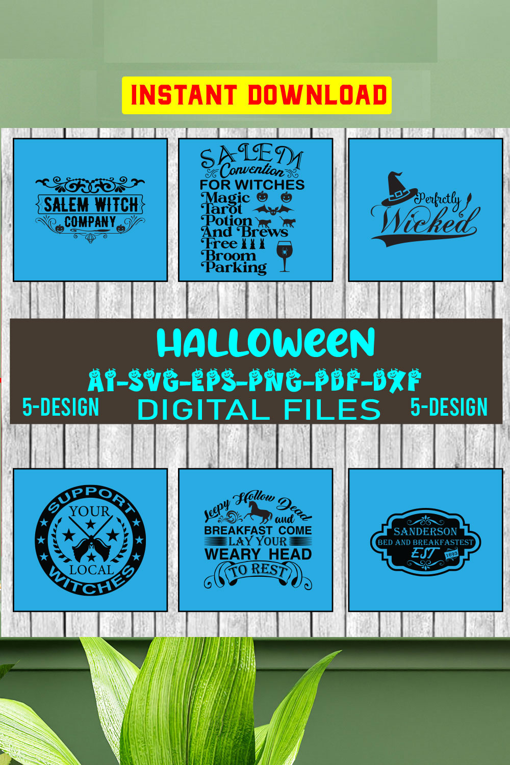 Halloween Svg Bundle, Halloween Bundle, Witch svg, Ghost svg, Pumpkin svg, Halloween Vector, Cricut, Funny Mom Svg Vol-07 pinterest preview image.