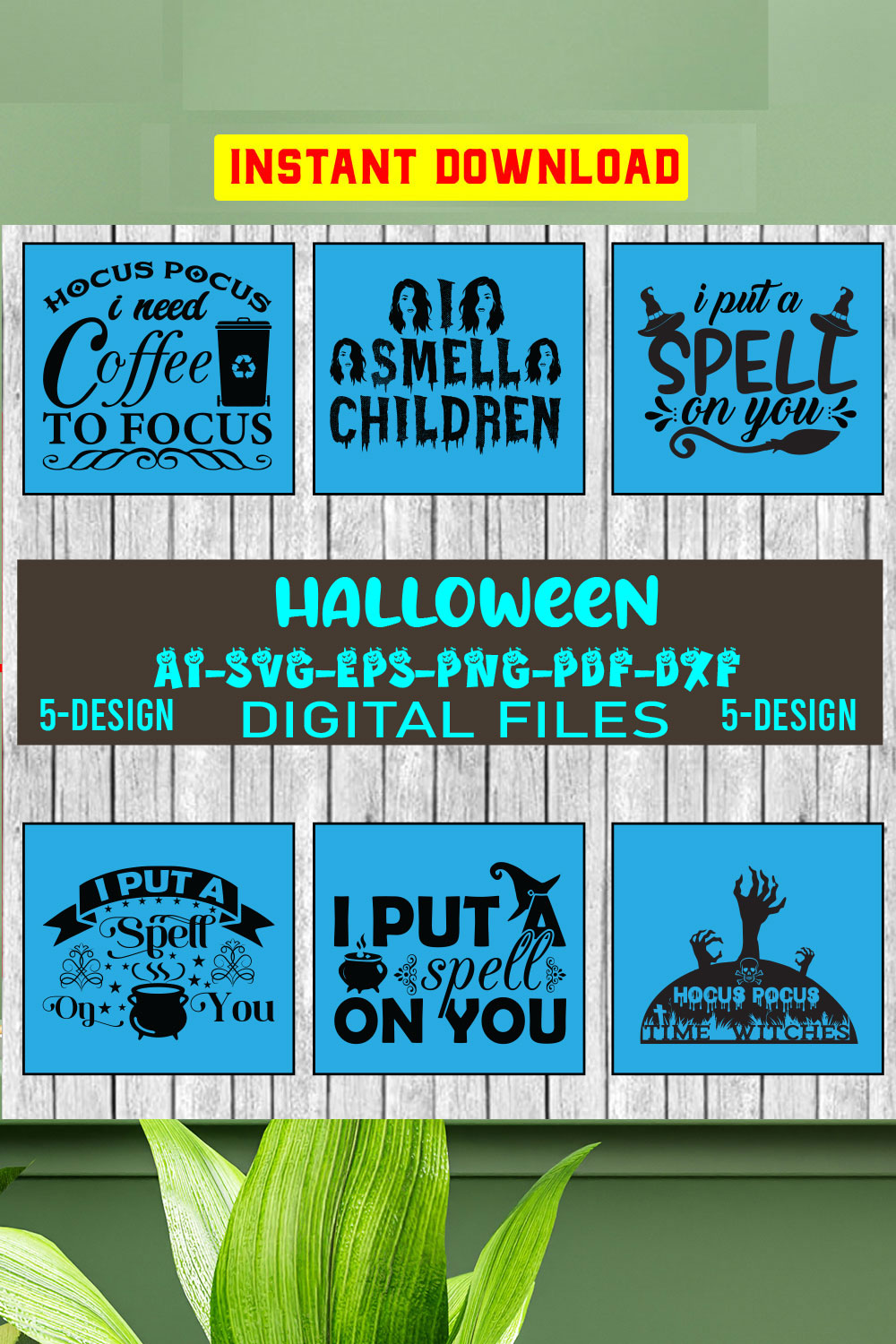 Halloween Svg Bundle, Halloween Bundle, Witch svg, Ghost svg, Pumpkin svg, Halloween Vector, Cricut, Funny Mom Svg Vol-04 pinterest preview image.