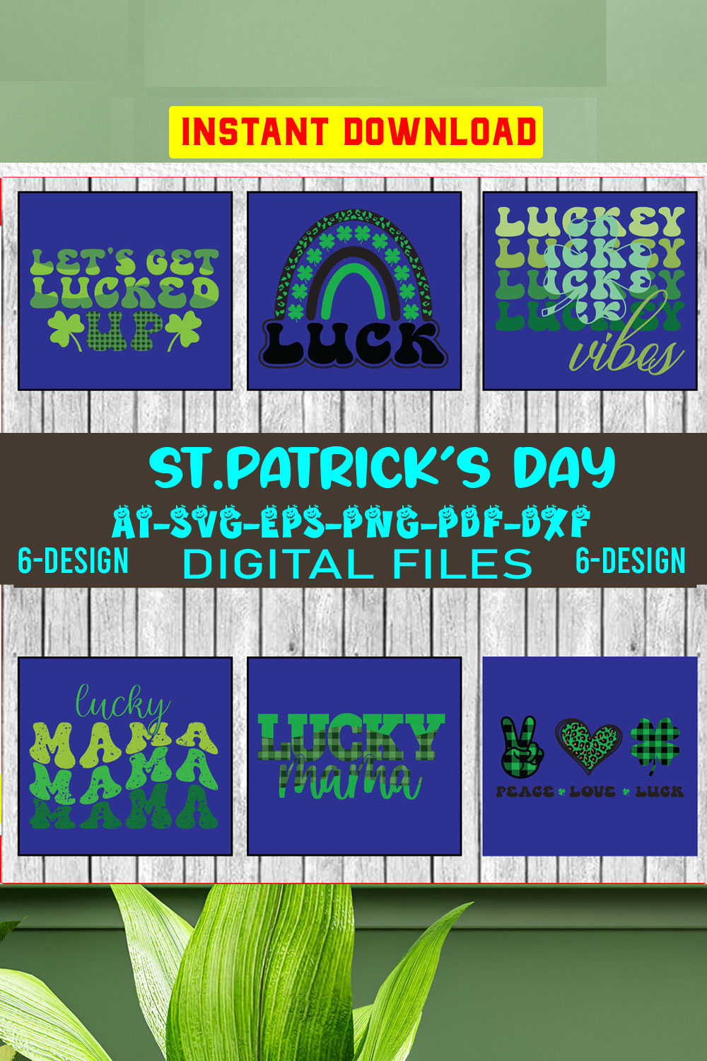 St Patrick's Day SVG Bundle, St Patrick's Day Quotes, Gnome SVG, Rainbow svg, Lucky SVG, St Patricks Day Rainbow, Vol-01 pinterest preview image.