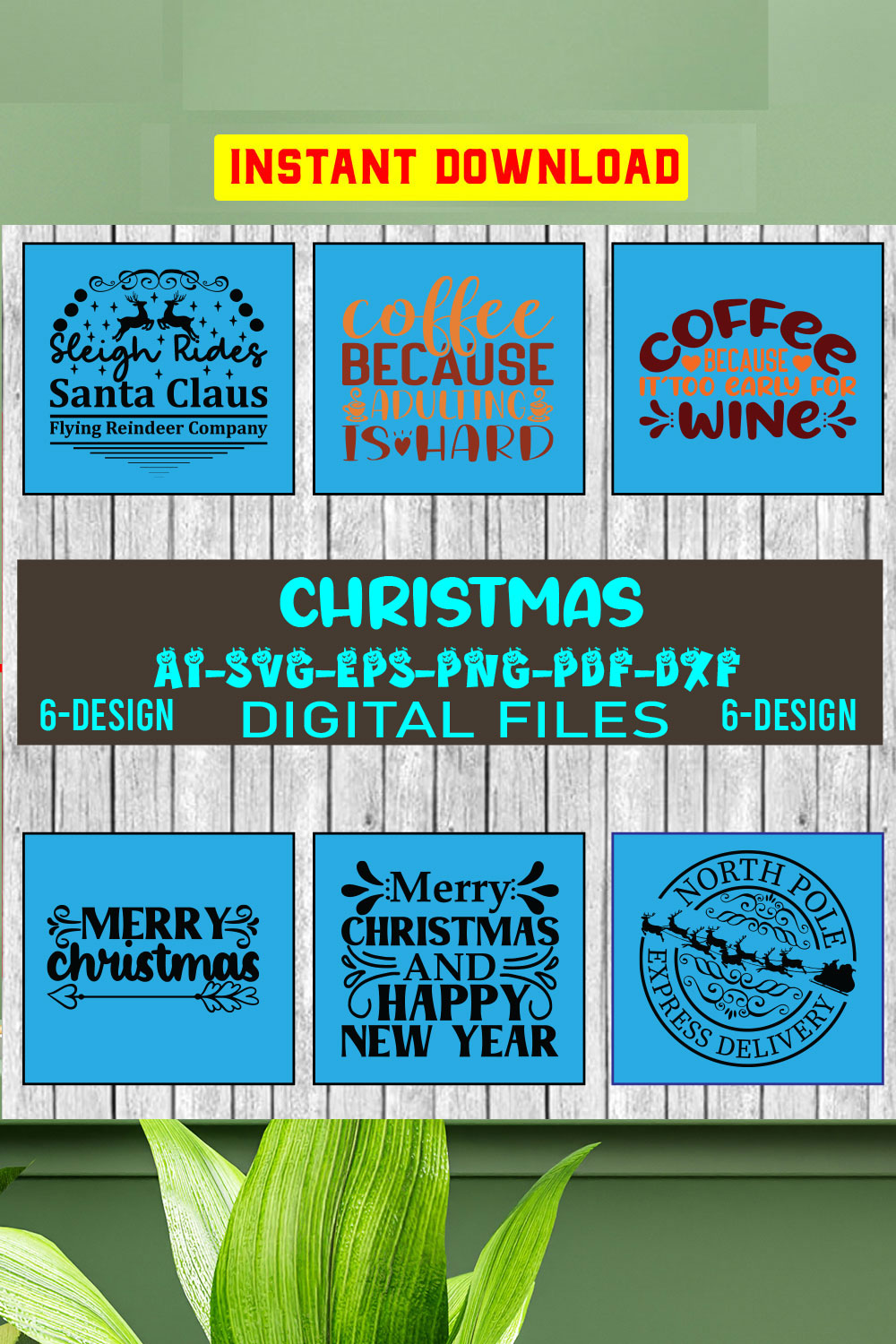 Christmas SVG Bundle Merry Christmas Svg Christmas Svg Christmas Ornaments svg Winter Svg Funny Christmas Bundle svg Instant Download Vol-05 pinterest preview image.