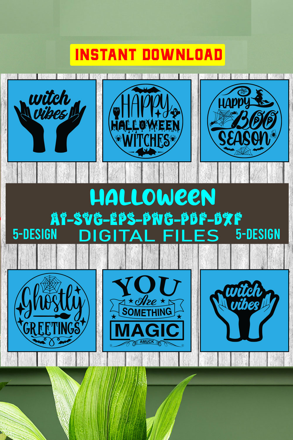 Halloween Svg Bundle, Halloween Bundle, Witch svg, Ghost svg, Pumpkin svg, Halloween Vector, Cricut, Funny Mom Svg Vol-11 pinterest preview image.