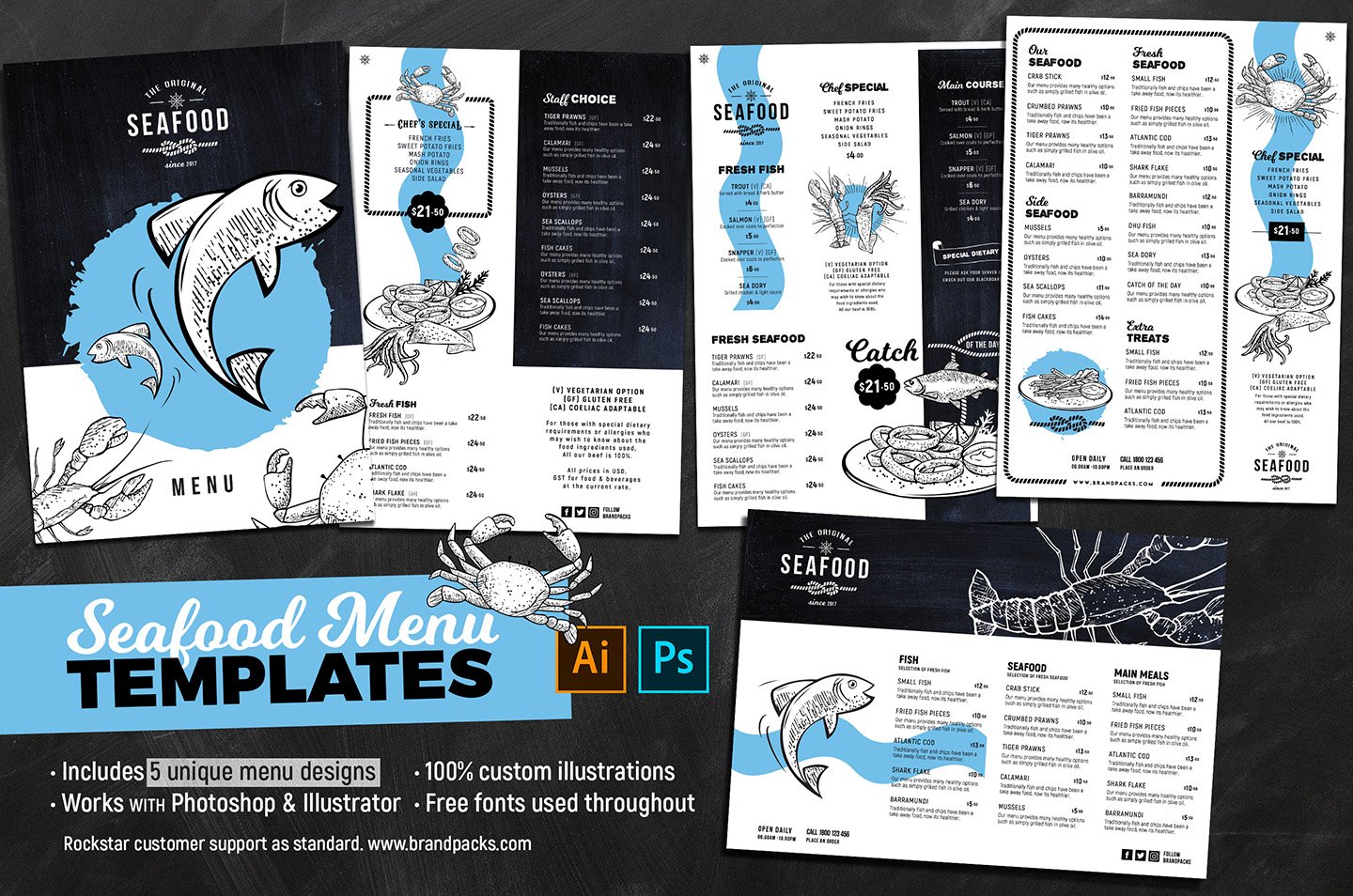 seafood menu templates 407