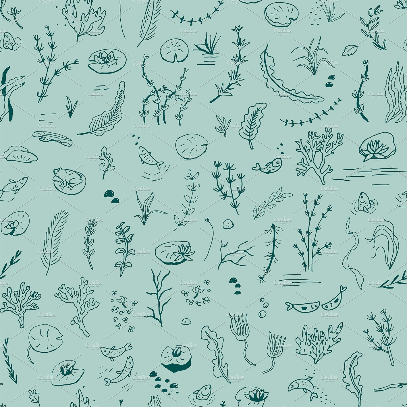seamless objects pattern white background line112 63