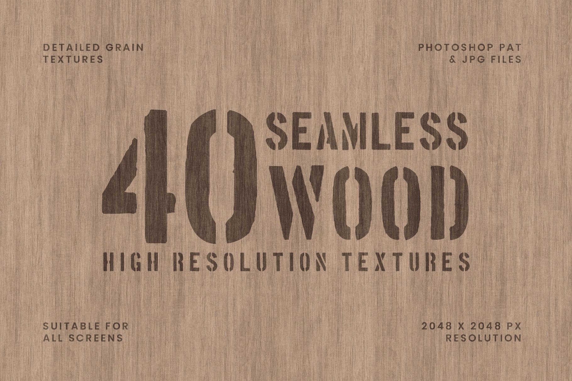 40 Seamless Wood Textures cover image.