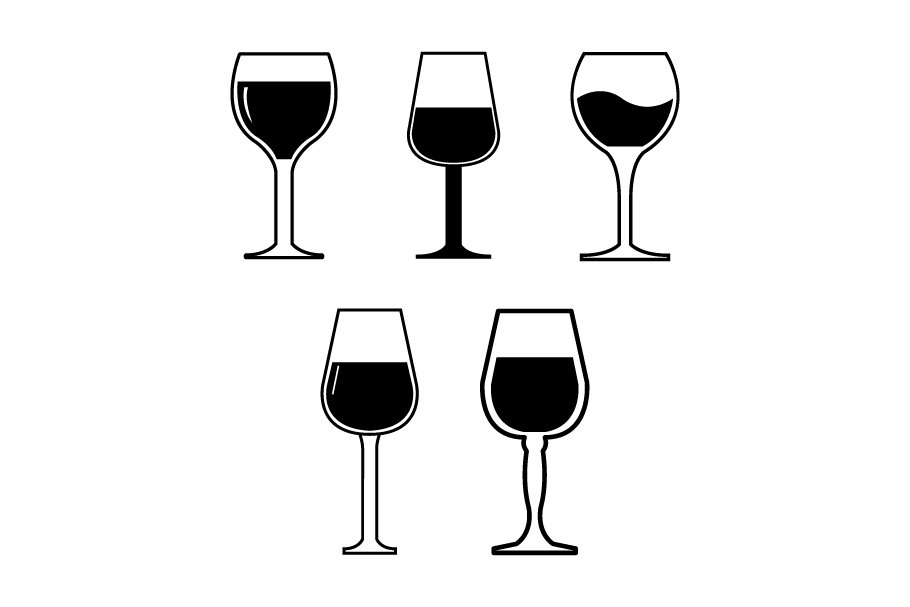 Set of glass of wine cover image.