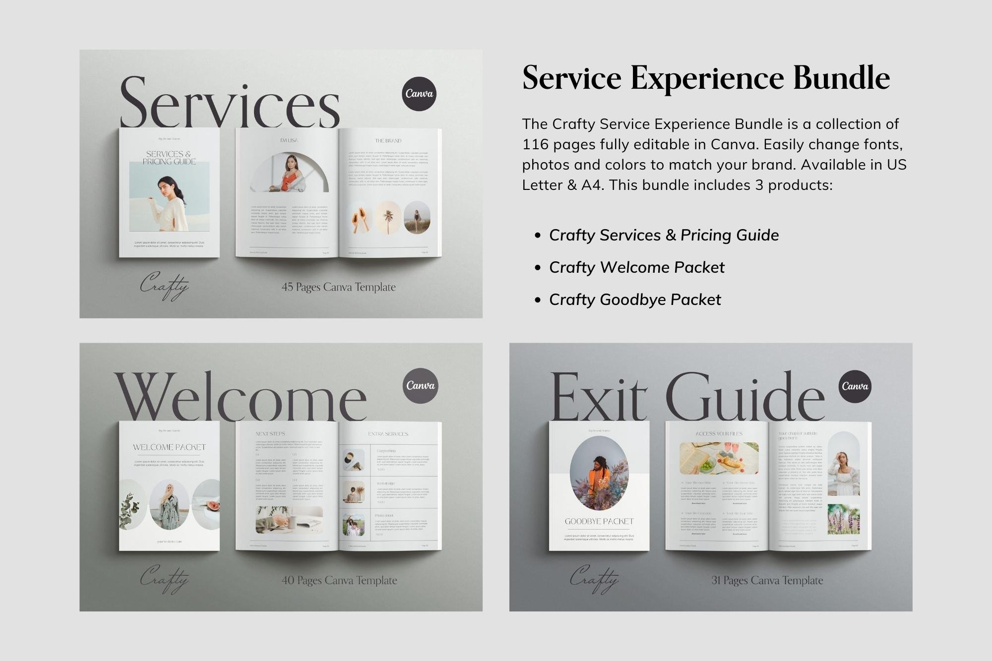 Service Experience Canva Templates preview image.